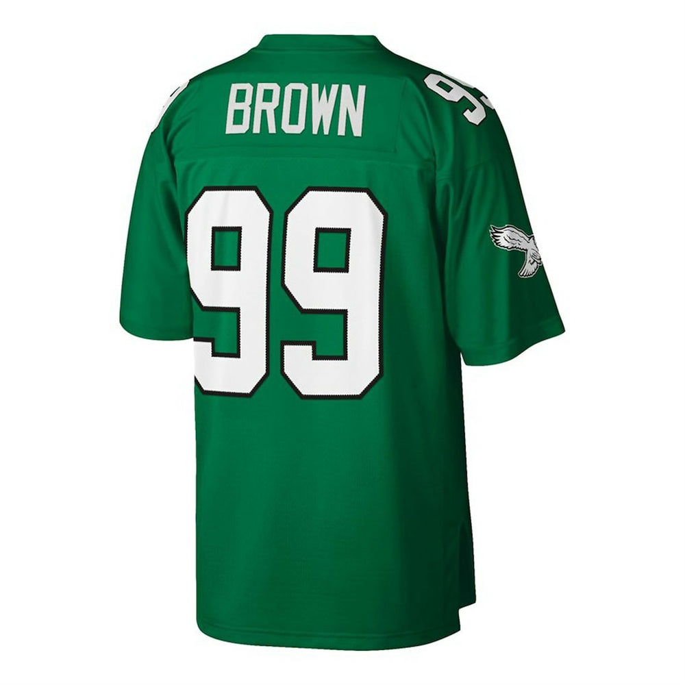 Mitchell & Ness Jerome Brown Philadelphia Eagles Big & Tall 1990 Retired Player Replica Jersey Kelly Green