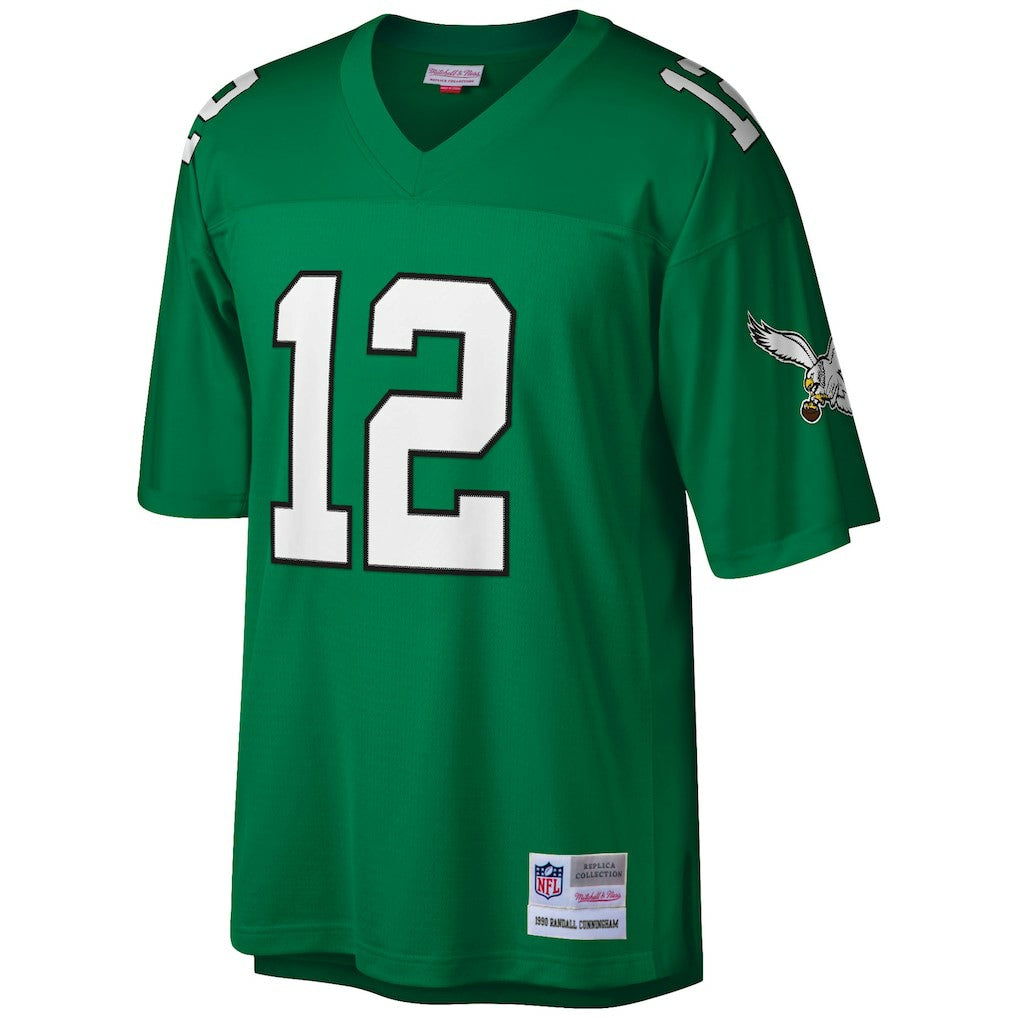 Mitchell & Ness Randall Cunningham Philadelphia Eagles Big & Tall 1990 Retired Player Replica Jersey Kelly Green