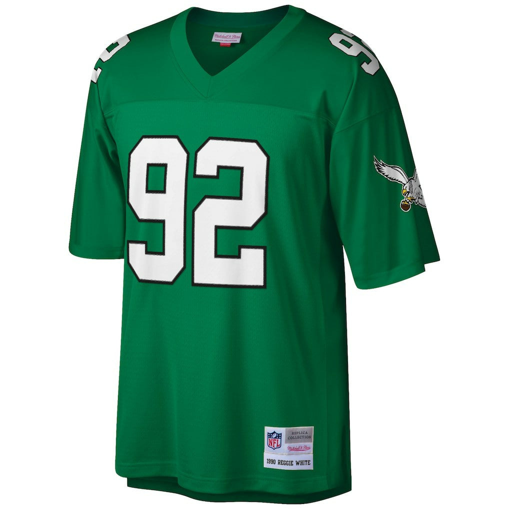 Mitchell & Ness Reggie White Philadelphia Eagles Big & Tall 1990 Retired Player Replica Jersey Kelly Green