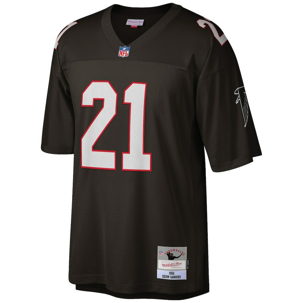 Mitchell & Ness Deion Sanders Atlanta Falcons Big & Tall 1992 Retired Player Replica Jersey Black