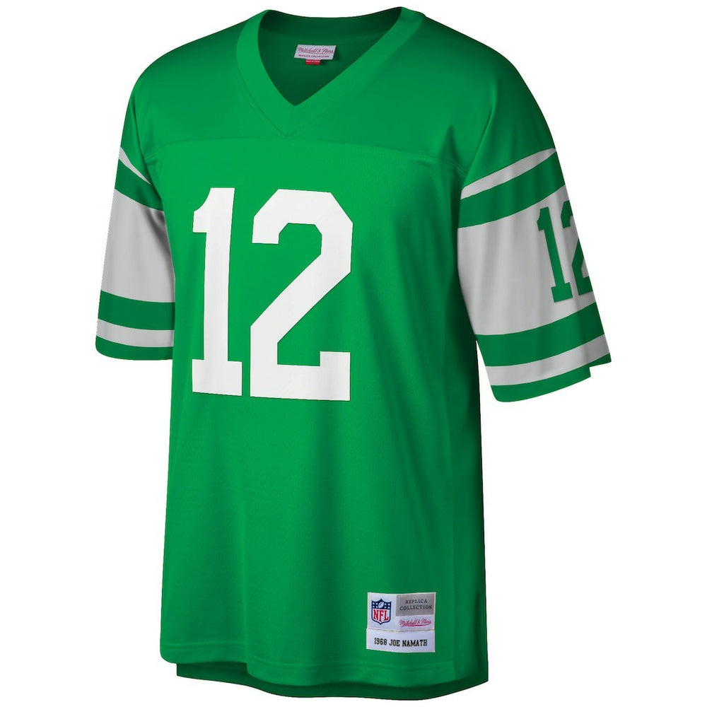 Mitchell & Ness Joe Namath New York Jets Big & Tall 1968 Retired Player Replica Jersey Green