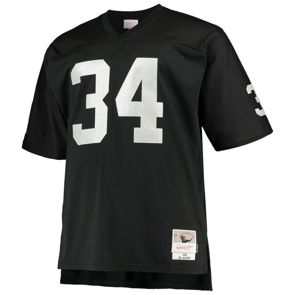 Mitchell & Ness Bo Jackson Las Vegas Raiders Big & Tall 1988 Retired Player Replica Jersey Black