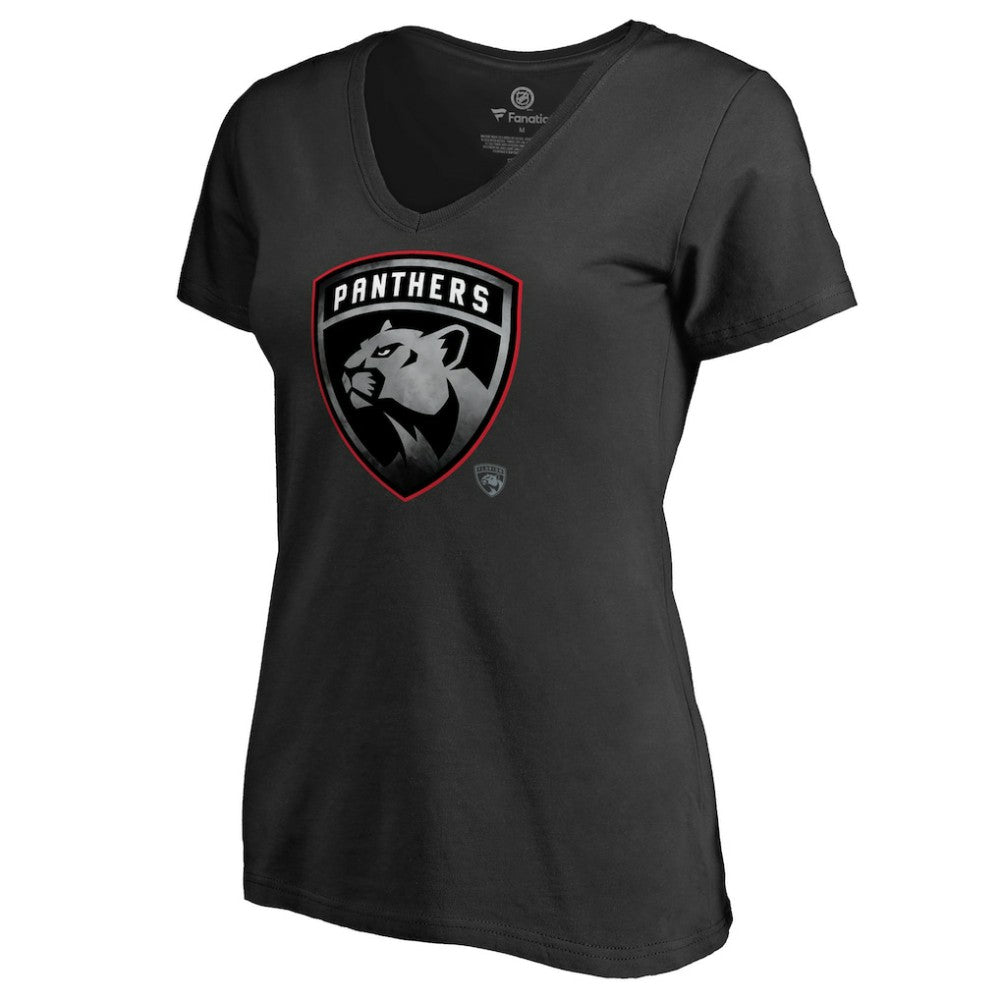 Florida Panthers Women's Core Smoke V-Neck T-Shirt - Black - NHL 3305750