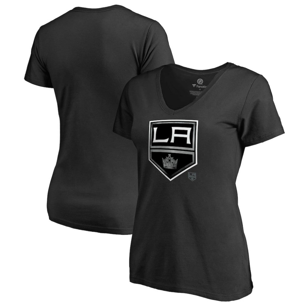 Los Angeles Kings Women's Core Smoke V-Neck T-Shirt - Black - NHL 3305751