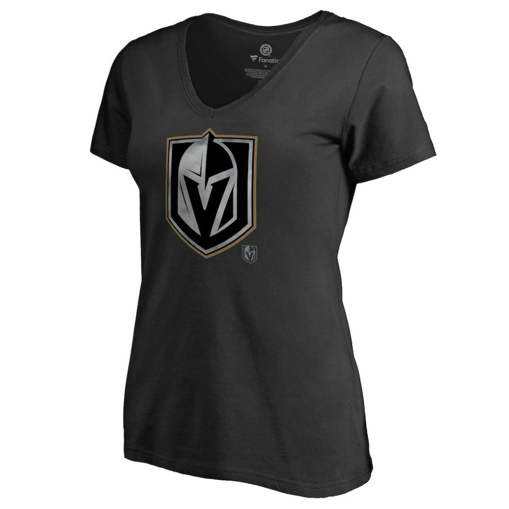 Vegas Golden Knights Women's Core Smoke V-Neck T-Shirt - Black - NHL 3305765