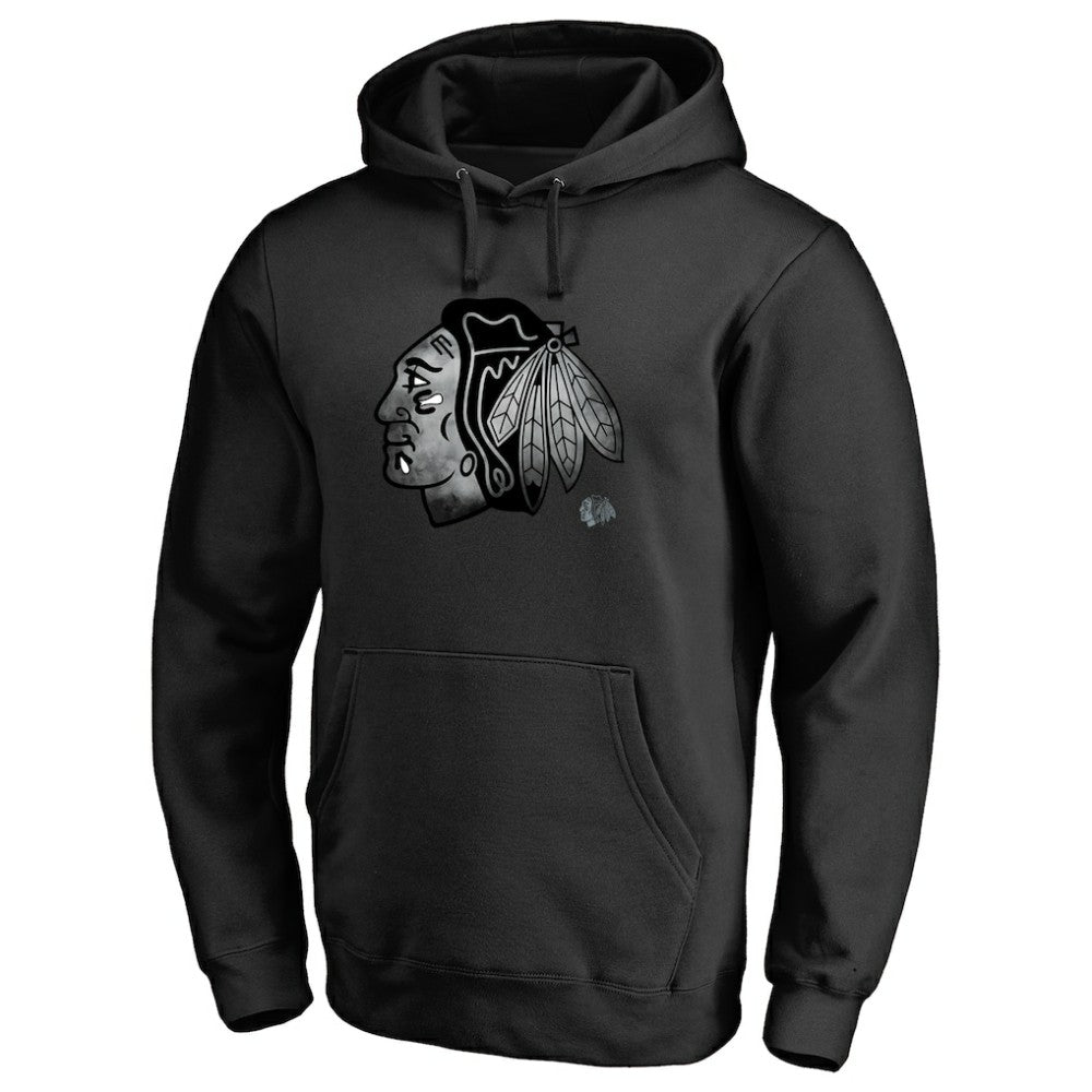 Chicago Blackhawks Core Smoke Pullover Hoodie - Black - NHL 3305774