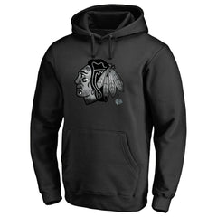 Chicago Blackhawks Core Smoke Pullover Hoodie - Black - NHL 3305774