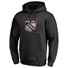 New York Rangers Core Smoke Pullover Hoodie - Black - NHL 3305786