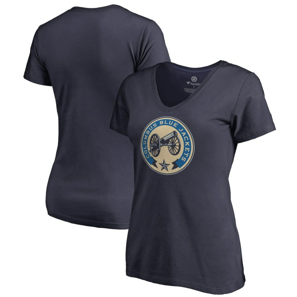 Columbus Blue Jackets Women's Team Alternate V-Neck T-Shirt - Navy - NHL 3309992