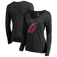 Carolina Hurricanes Women's Team Alternate Long Sleeve V-Neck T-Shirt - Black - NHL 3310009