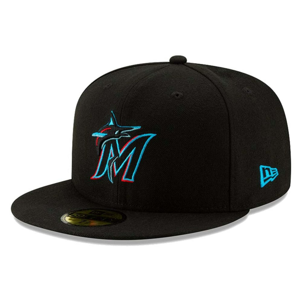 Miami Marlins New Era On-Field Authentic Collection 59FIFTY Fitted Hat - Black - New Era Sale