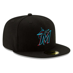 Miami Marlins New Era On-Field Authentic Collection 59FIFTY Fitted Hat - Black - New Era Sale