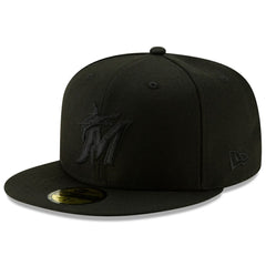 Miami Marlins New Era 2019 Black-on-Black 59FIFTY Fitted Hat - Black - New Era Discount