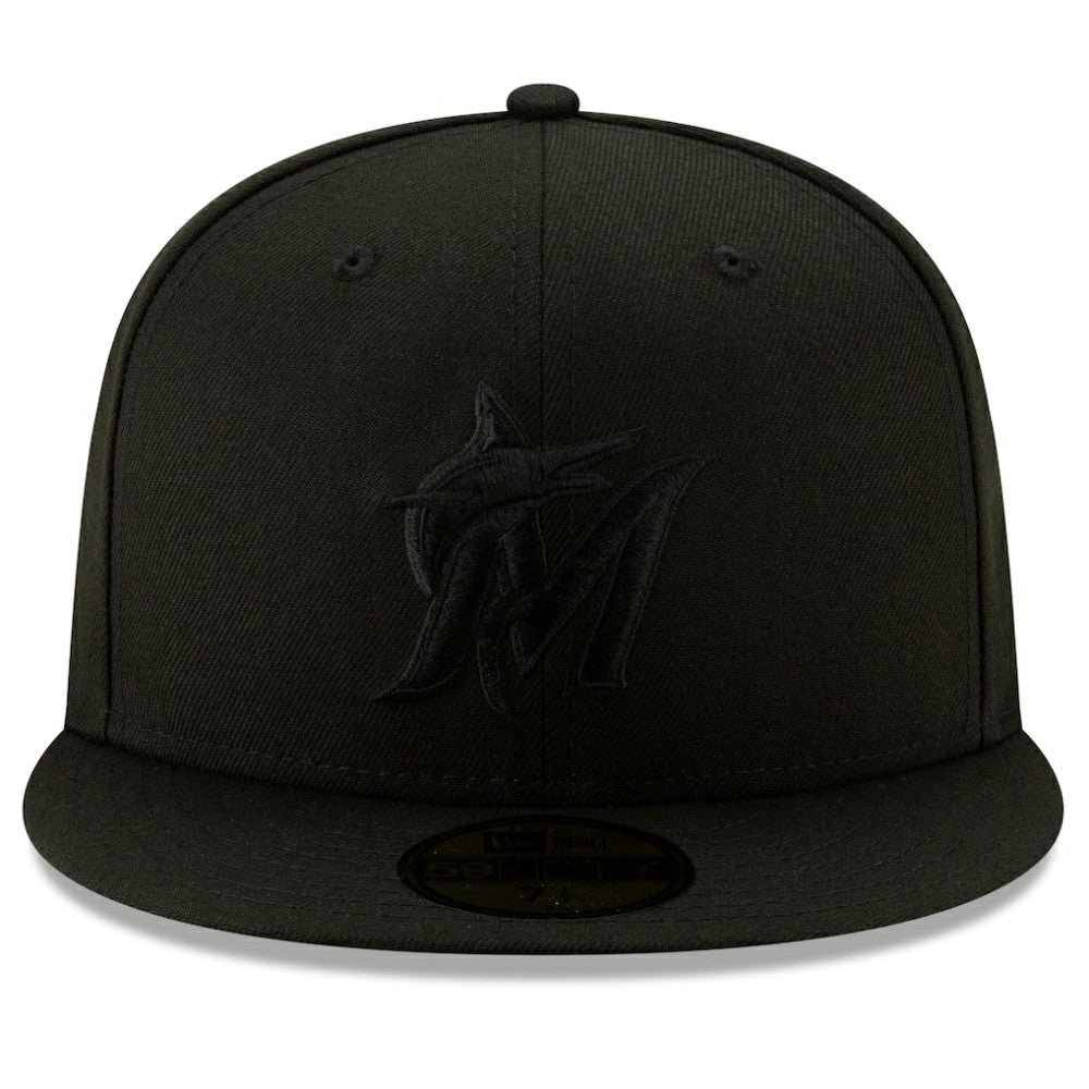 Miami Marlins New Era 2019 Black-on-Black 59FIFTY Fitted Hat - Black - New Era Discount