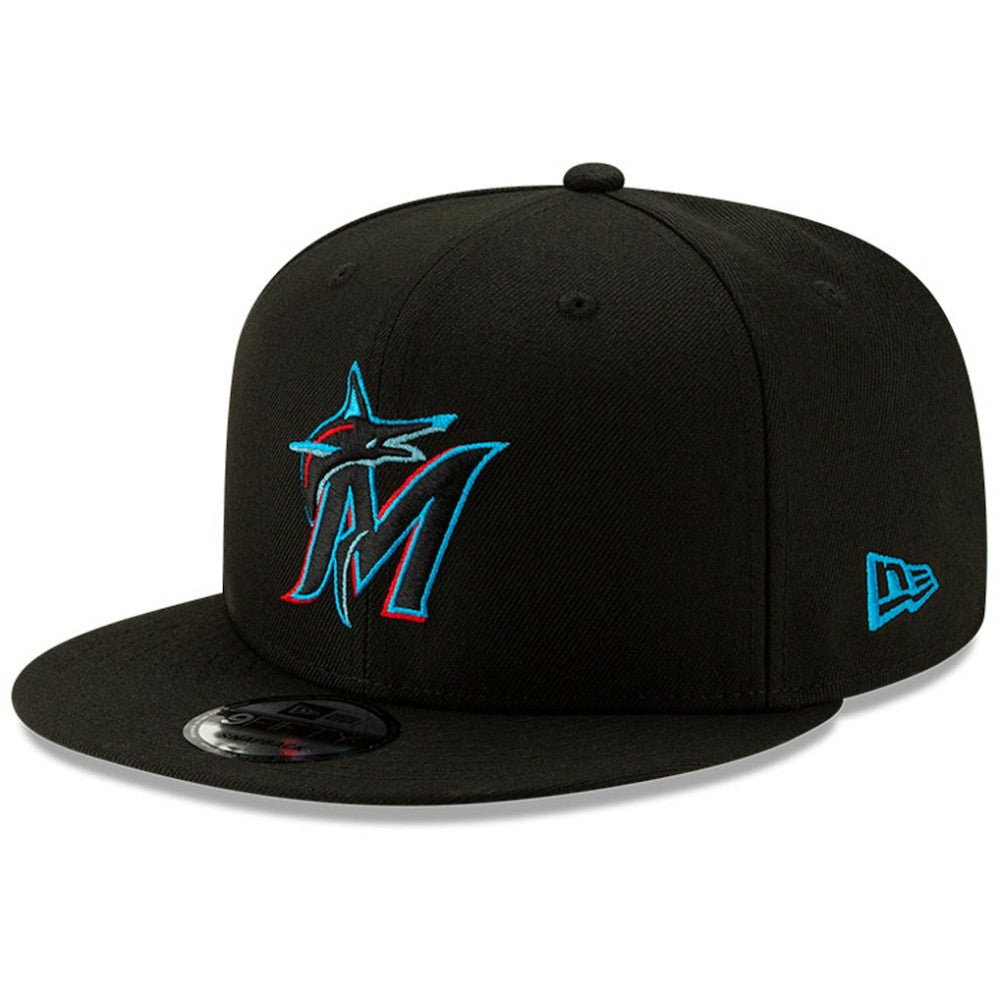 Miami Marlins New Era Team Color 9FIFTY Snapback Hat - Black - New Era Lifestyle