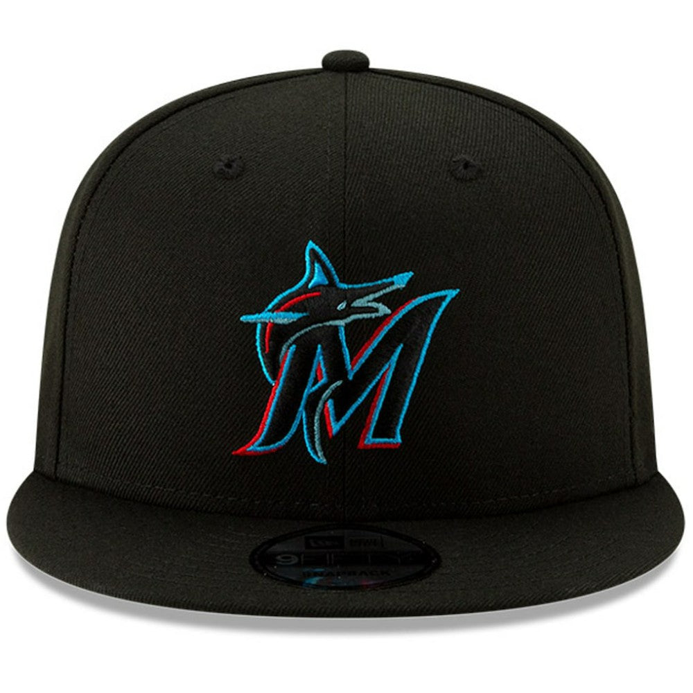 Miami Marlins New Era Team Color 9FIFTY Snapback Hat - Black - New Era Lifestyle