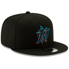 Miami Marlins New Era Team Color 9FIFTY Snapback Hat - Black - New Era Lifestyle