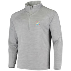 Miami Marlins Vineyard Vines Performance Sankaty Half-Zip Pullover Top - Heather Gray - MLB Online
