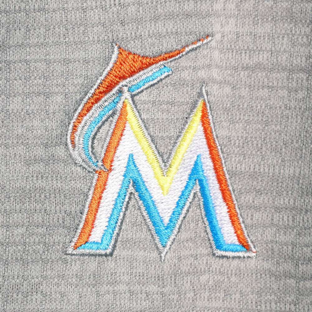 Miami Marlins Vineyard Vines Performance Sankaty Half-Zip Pullover Top - Heather Gray - MLB Online