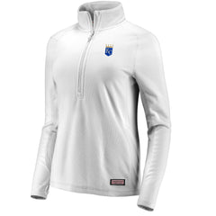 Kansas City Royals Vineyard Vines Women's Performance Grid Half-Zip Pullover Top - Gray - MLB Sale