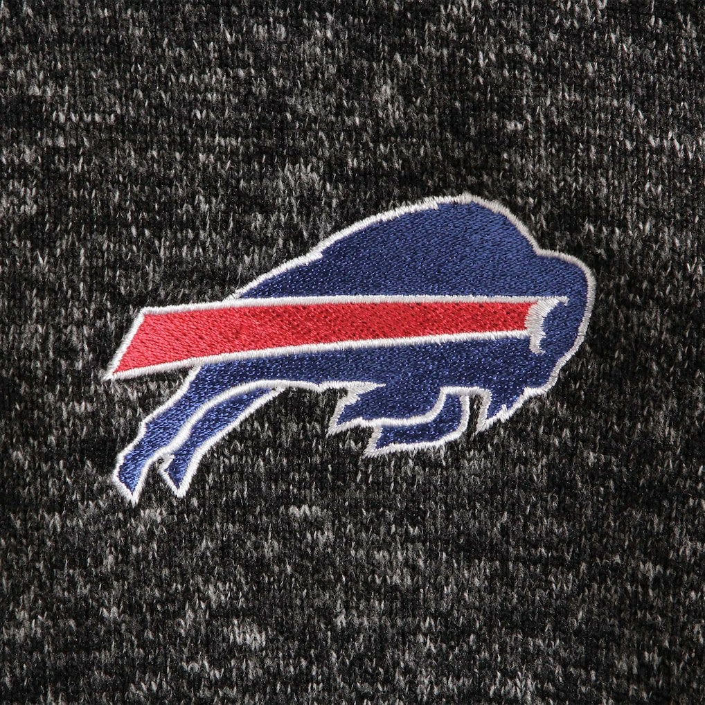 Buffalo Bills Antigua Fortune Quarter-Zip Pullover Jacket Heathered Black