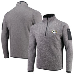 Green Bay Packers Antigua Fortune Quarter-Zip Pullover Jacket Charcoal