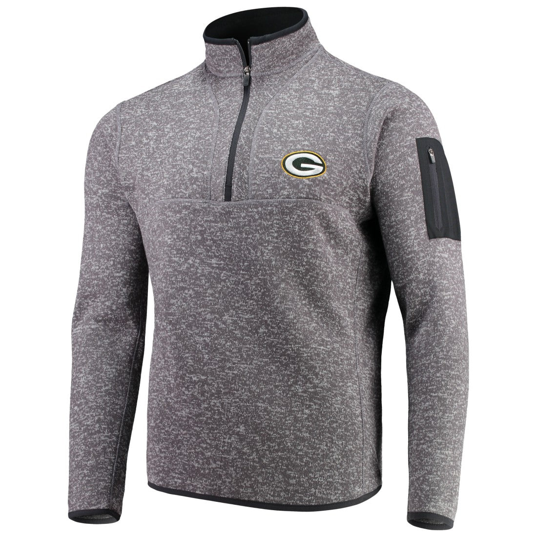 Green Bay Packers Antigua Fortune Quarter-Zip Pullover Jacket Charcoal