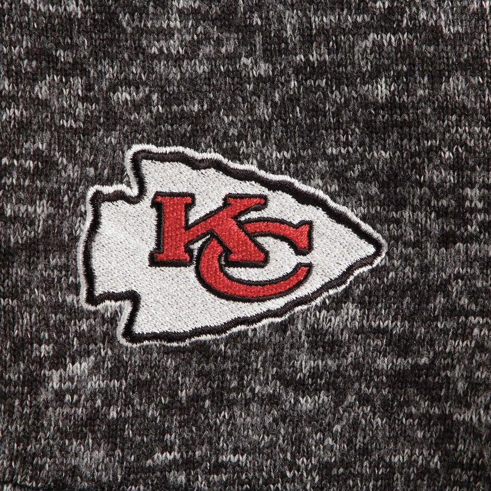 Kansas City Chiefs Antigua Fortune Quarter-Zip Pullover Jacket Heather Black