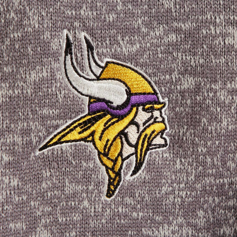Minnesota Vikings Antigua Fortune Quarter-Zip Pullover Jacket Charcoal