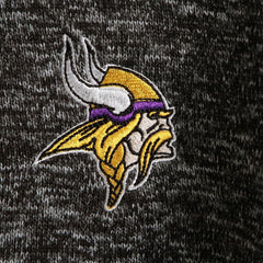 Minnesota Vikings Antigua Fortune Quarter-Zip Pullover Jacket Heather Black