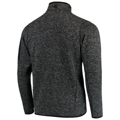 New England Patriots Antigua Fortune Quarter-Zip Pullover Jacket Heather Black