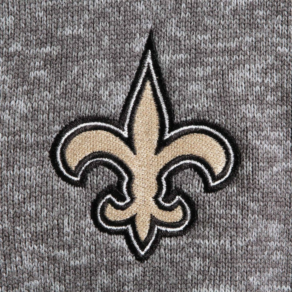New Orleans Saints Antigua Fortune Quarter-Zip Pullover Jacket Charcoal