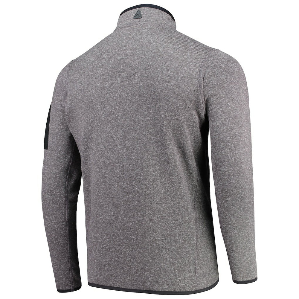 New Orleans Saints Antigua Fortune Quarter-Zip Pullover Jacket Charcoal