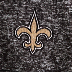 New Orleans Saints Antigua Fortune Quarter-Zip Pullover Jacket Heather Black
