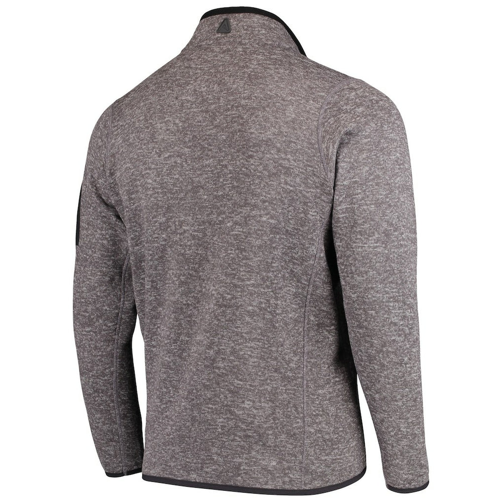 Philadelphia Eagles Antigua Fortune Quarter-Zip Pullover Jacket Charcoal