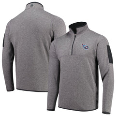 Tennessee Titans Antigua Fortune Quarter-Zip Pullover Jacket Charcoal