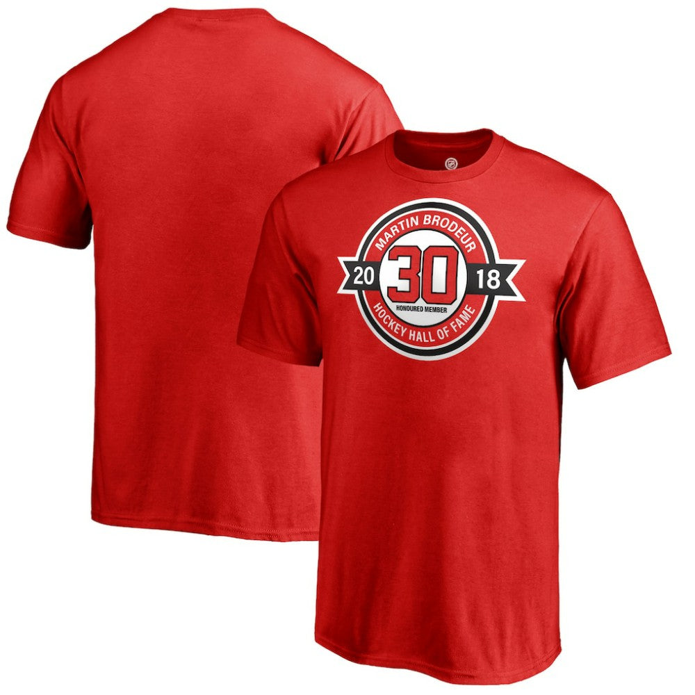 Martin Brodeur New Jersey Devils Fanatics Youth Hall of Fame T-Shirt - Red - NHL 3344796