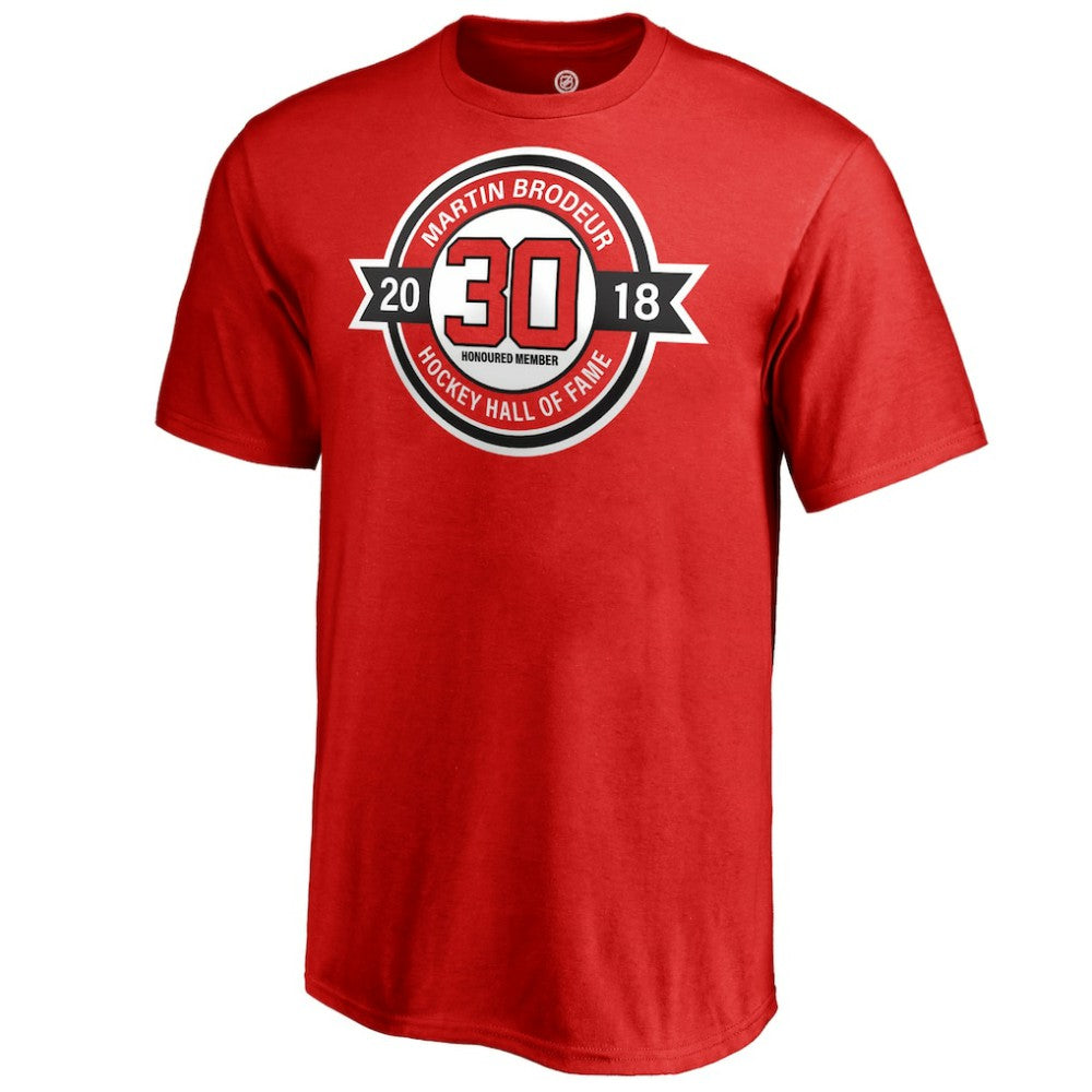Martin Brodeur New Jersey Devils Fanatics Youth Hall of Fame T-Shirt - Red - NHL 3344796