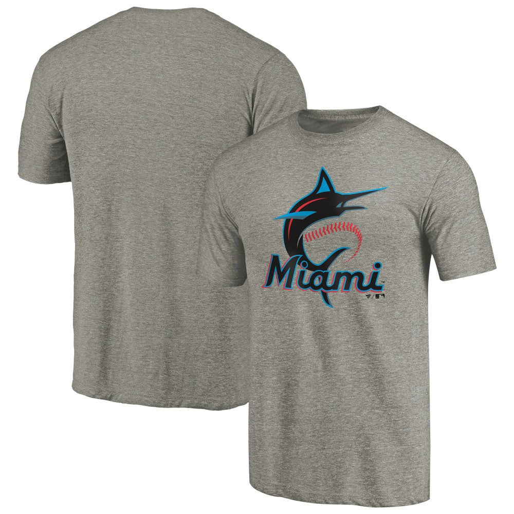 Miami Marlins Primary Logo T-Shirt - Gray - MLB Online
