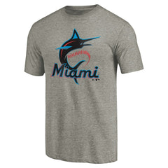 Miami Marlins Primary Logo T-Shirt - Gray - MLB Online