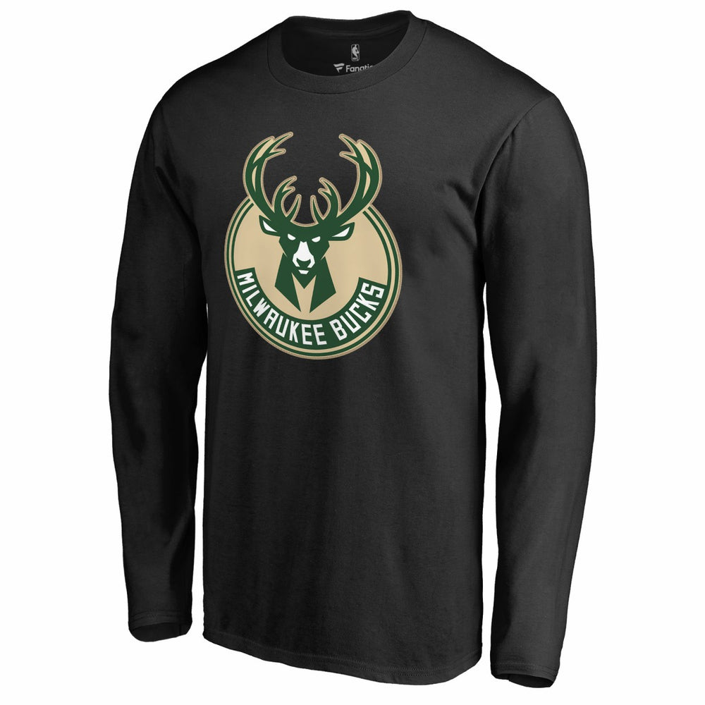 Giannis Antetokounmpo Milwaukee Bucks Team Backer Name & Number Long Sleeve T-Shirt Black