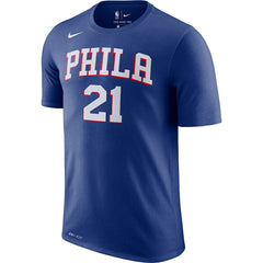 Joel Embiid Philadelphia 76ers Player Name & Number Performance T-Shirt Royal | Nike