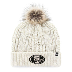 47 brand San Francisco 49ers '47 Women's Meeko Cuffed Knit Hat With Pom White