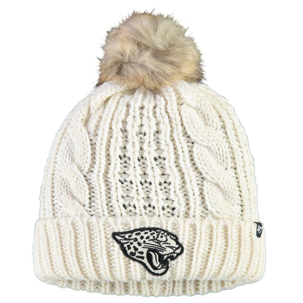 47 brand Jacksonville Jaguars '47 Women's Meeko Cuffed Knit Hat With Pom Cream