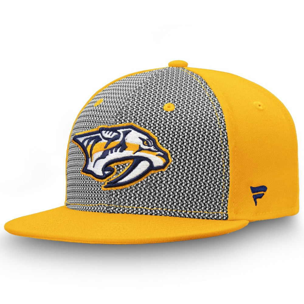 Nashville Predators Fanatics Versalux Fitted Hat - Gray/Gold - NHL 3390614