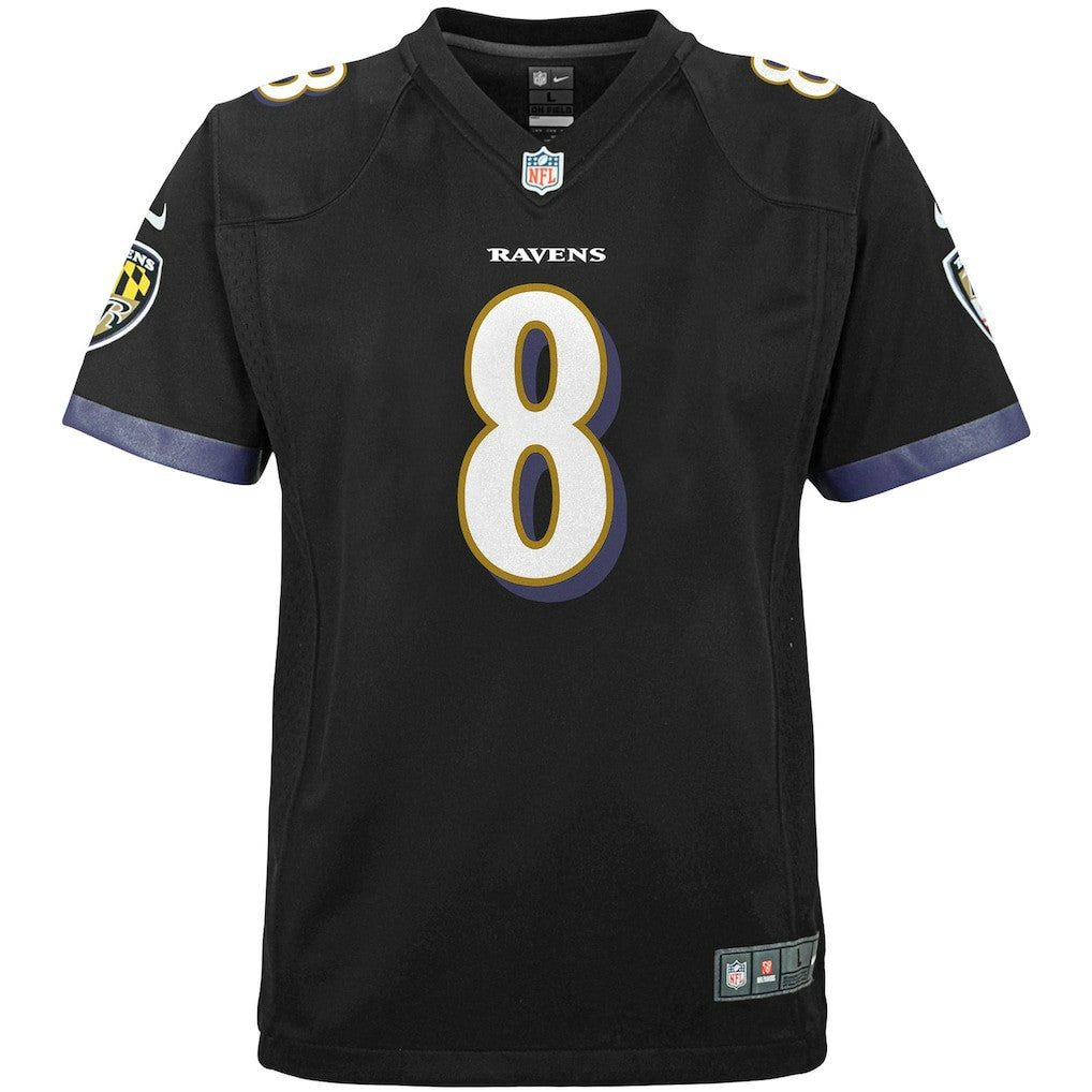 Nike Lamar Jackson Baltimore Ravens Youth Game Jersey Black