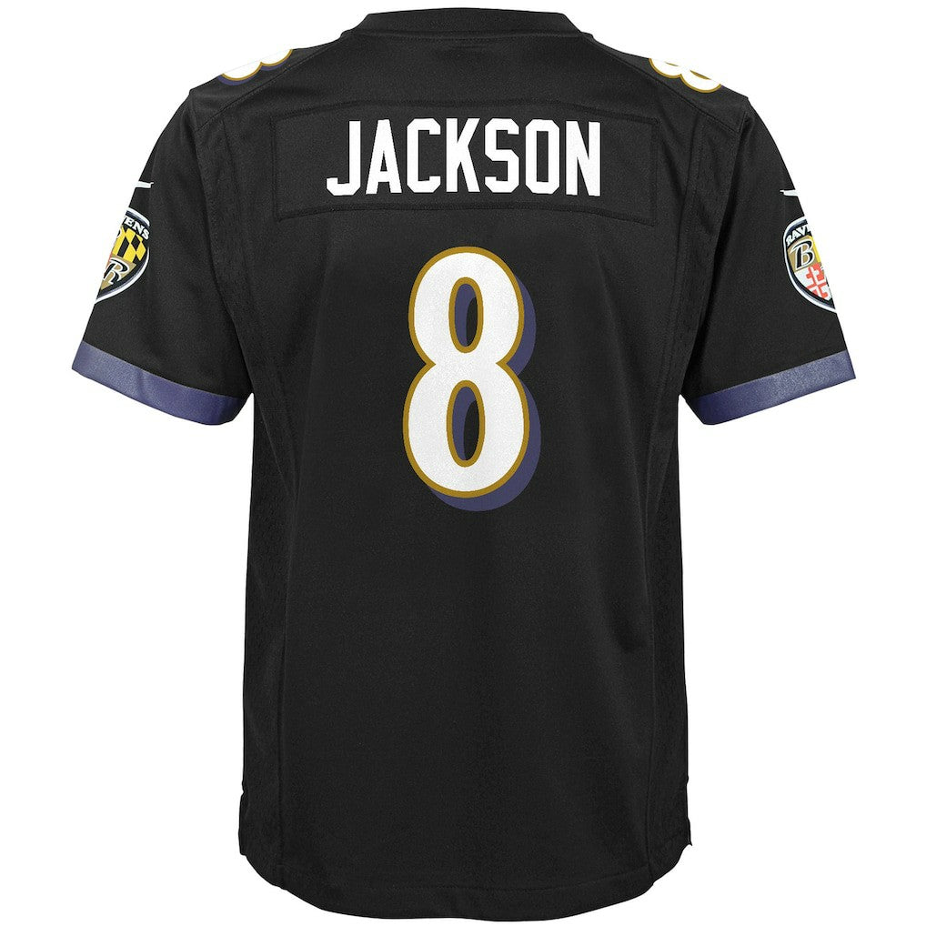 Nike Lamar Jackson Baltimore Ravens Youth Game Jersey Black