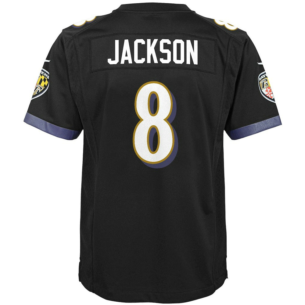 Nike Lamar Jackson Baltimore Ravens Youth Game Jersey Black