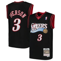 Allen Iverson Philadelphia 76ers Youth Hardwood Classics Swingman Throwback Jersey Black | Mitchell & Ness