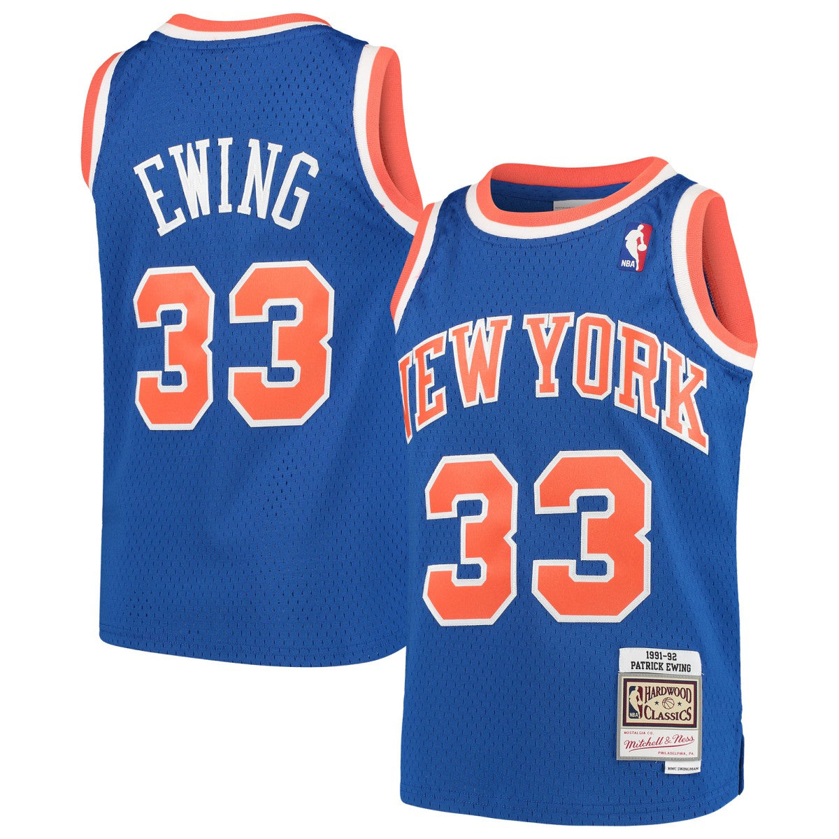 Patrick Ewing New York Knicks Youth Hardwood Classics Swingman Throwback Jersey Blue | Mitchell & Ness for sale